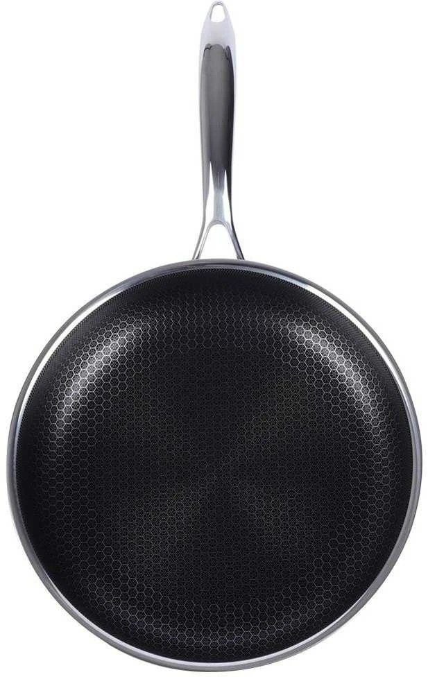 COOKCELL HYBRYD aukščiausios kokybės nelipni plieninė keptuvė, 28 cm gylio