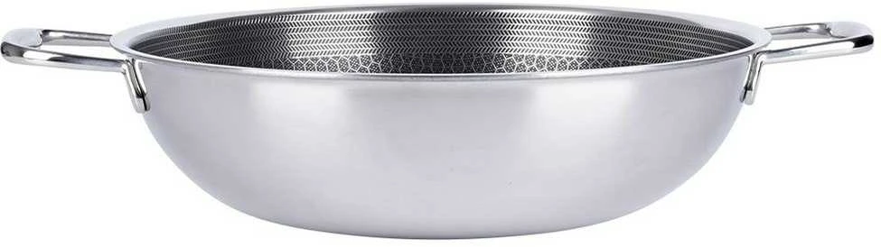 COOKCELL HYBRYD aukščiausios kokybės neprideganti plieninė wok keptuvė 28 cm