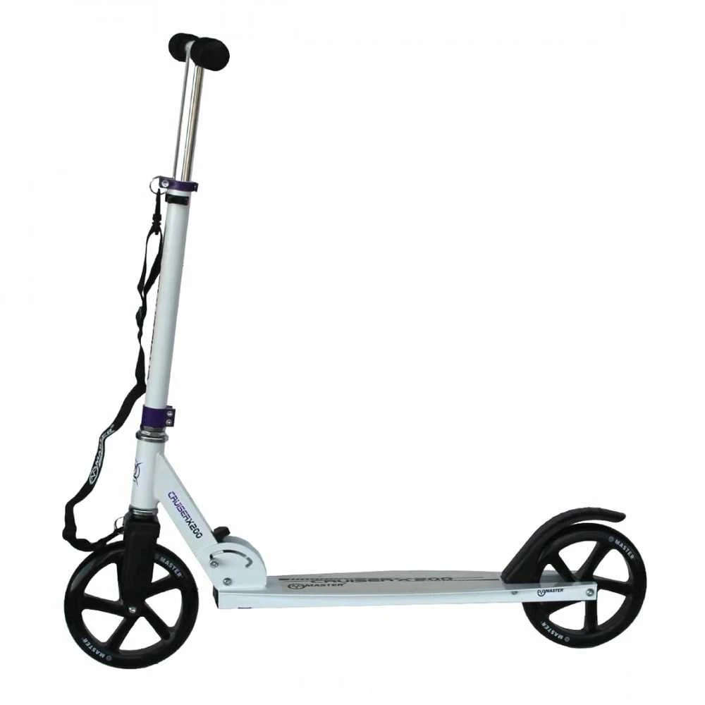 Cruiser Baltas 200 mm sulankstomas motoroleris