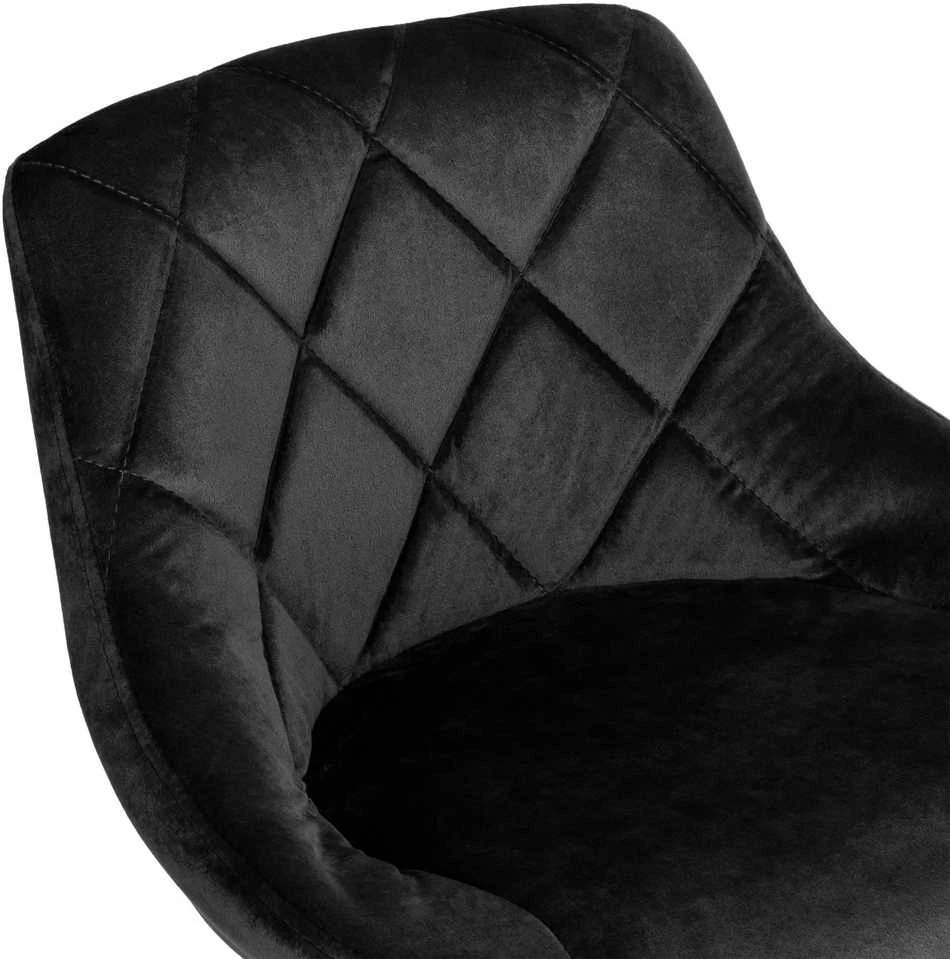Cydro baro kėdė, chromuota, juoda Velvet