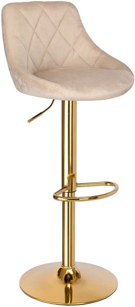 Cydro Gold rusvai gelsvas Velvet baro kėdė