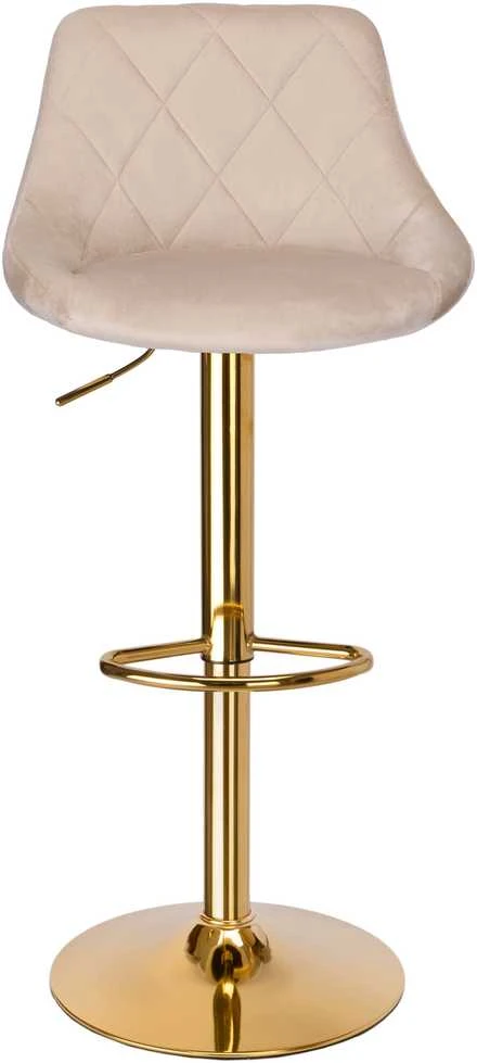 Cydro Gold rusvai gelsvas Velvet baro kėdė