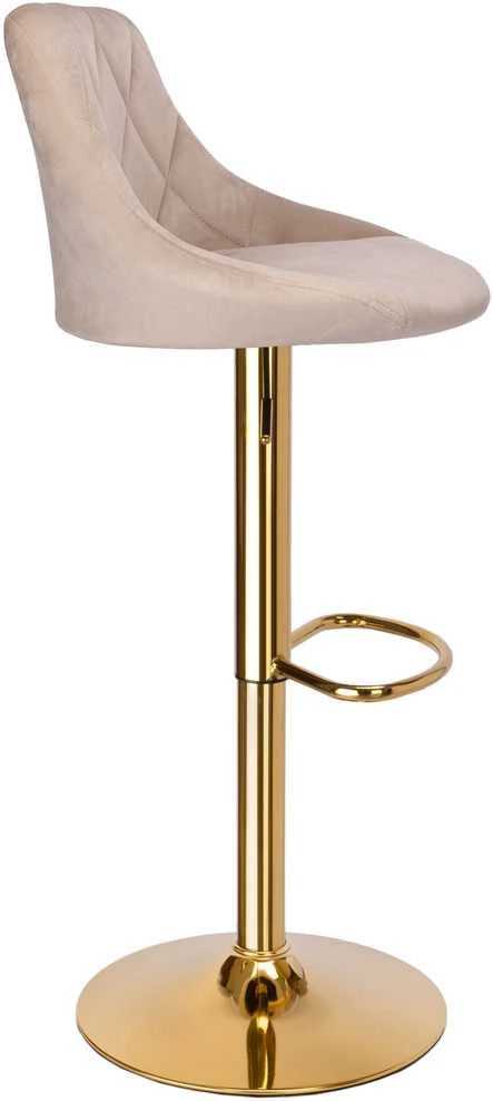 Cydro Gold rusvai gelsvas Velvet baro kėdė