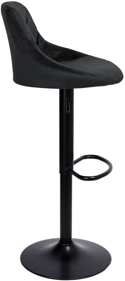 Cydro Juodas baro kėdė, juoda Velvet