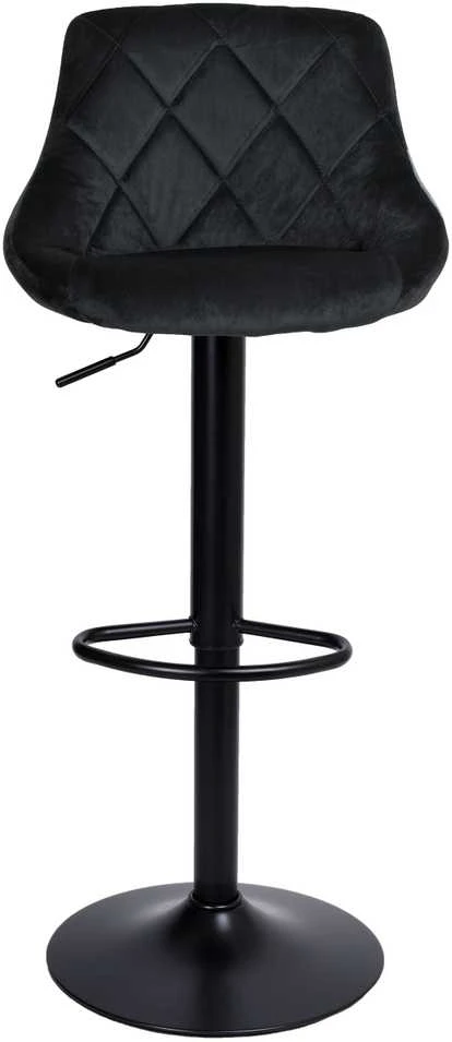Cydro Juodas baro kėdė, juoda Velvet