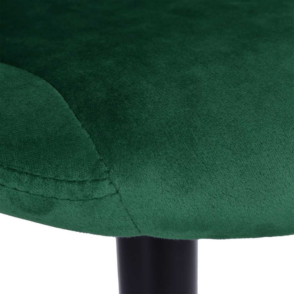 CYDRO Juodas baro kėdė, tamsiai žalia Velvet