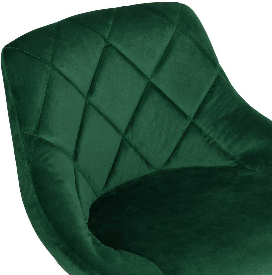 CYDRO Juodas baro kėdė, tamsiai žalia Velvet