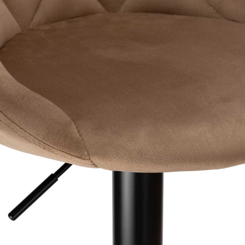 Cydro Juodas Mokka Velvet baro kėdė