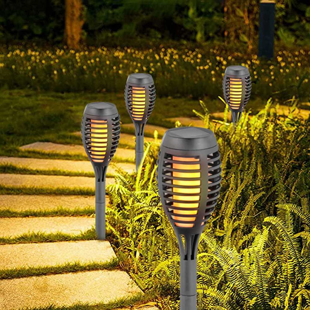 DEKLINIS SAULĖS LEMPAS ŠOKANČIOS LEPSNOS 12 LED SMD 7,5x7,5x46,5cm, PILKA