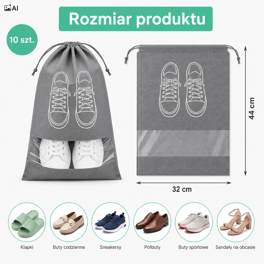 DELGADO batų krepšiai – 10 vnt. rinkinys