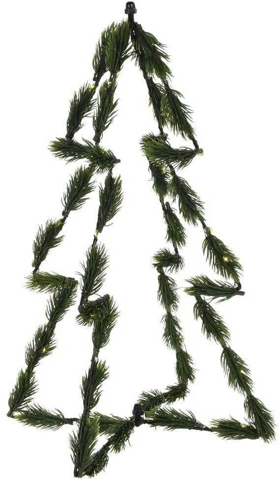 Dirbtinė eglutė, šviečianti, žalia, 30 LED, 40 cm