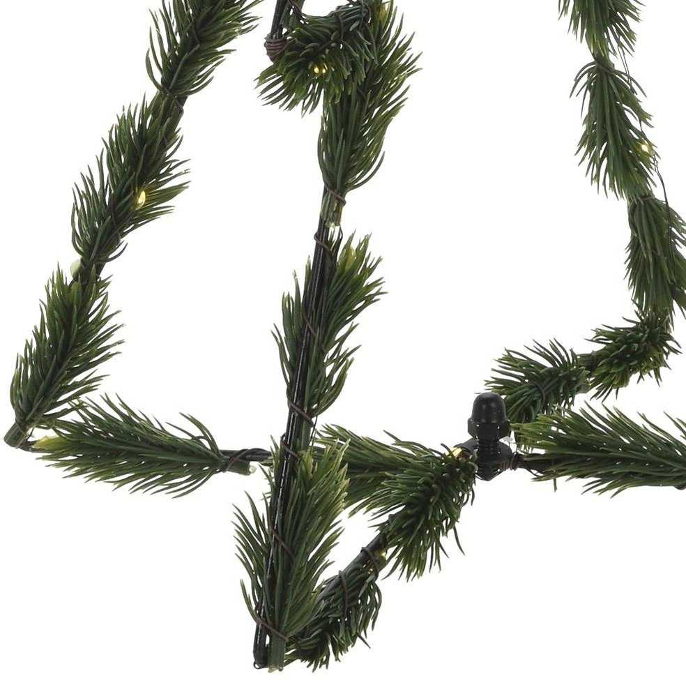 Dirbtinė eglutė, šviečianti, žalia, 30 LED, 40 cm