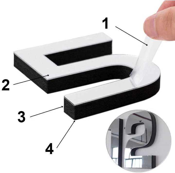 DIY sieninis laikrodis NEPRI 65 - 130 cm - sidabrinis 3D