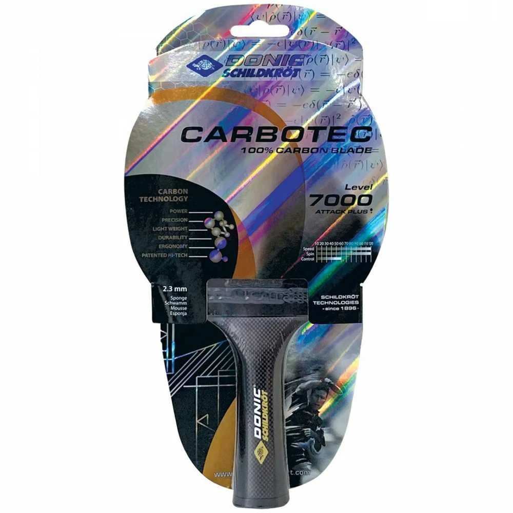 DONIC CarboTec 7000 stalo teniso raketė su dangteliu
