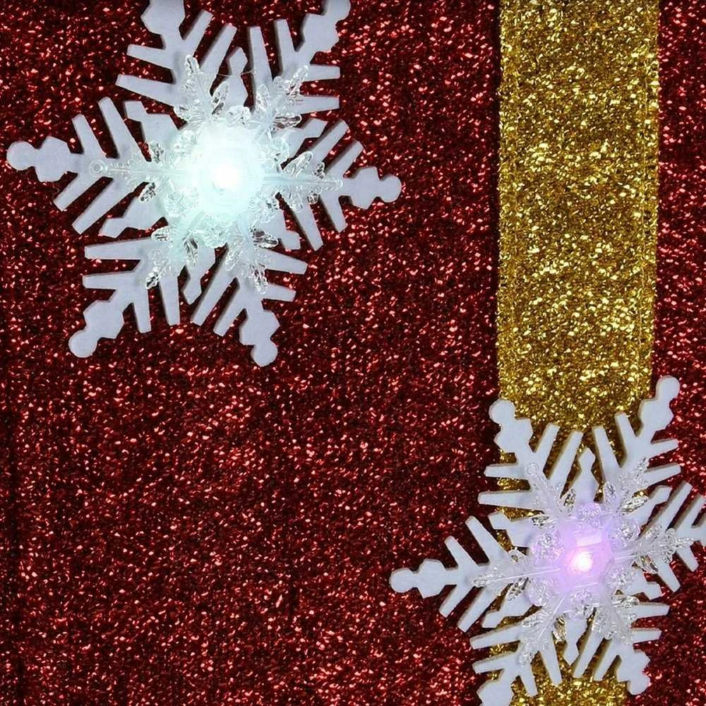Dovanų švytinti raudona 14 LED 46 cm