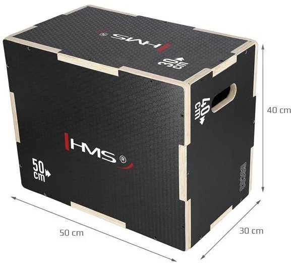DSC03 PLIOMETRINĖ DĖŽĖ JUODA 500x400x300mm HMS