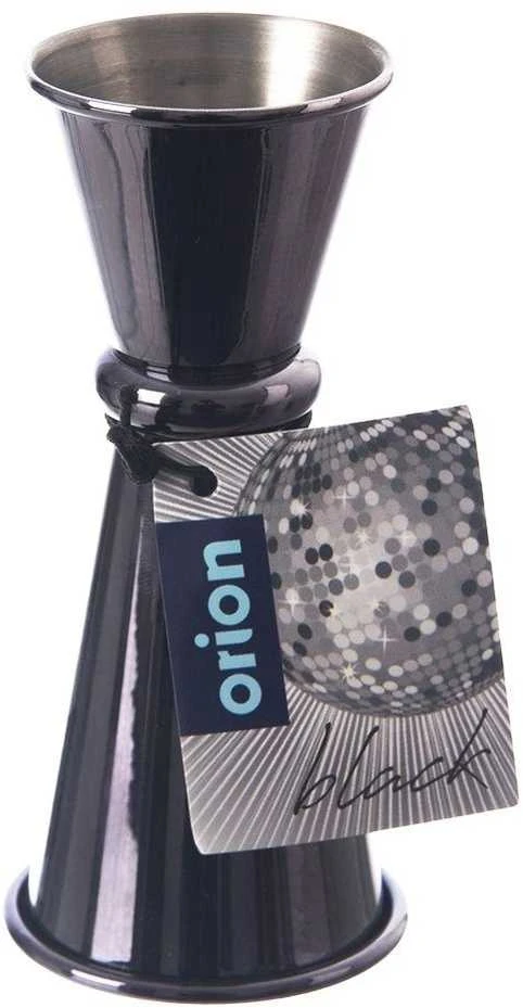 Dvipusis plieno barmeno matavimo puodelis Juodas 20/40 ml
