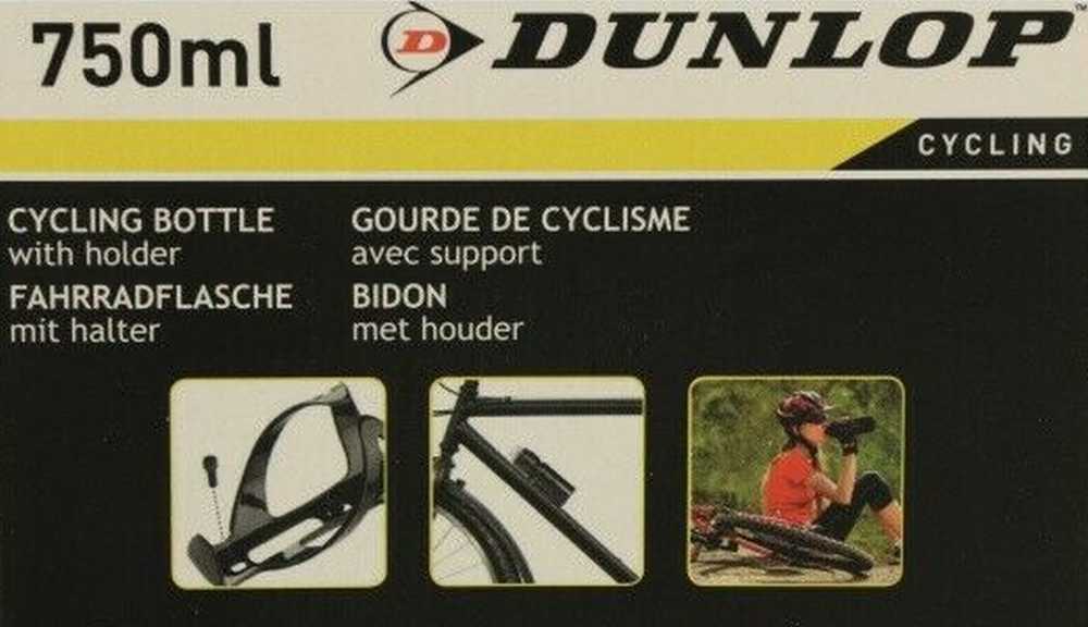 DVIRAČIO BUTELAS DUNLOP 750ml SU KREPŠELIS, SIDABRINIS