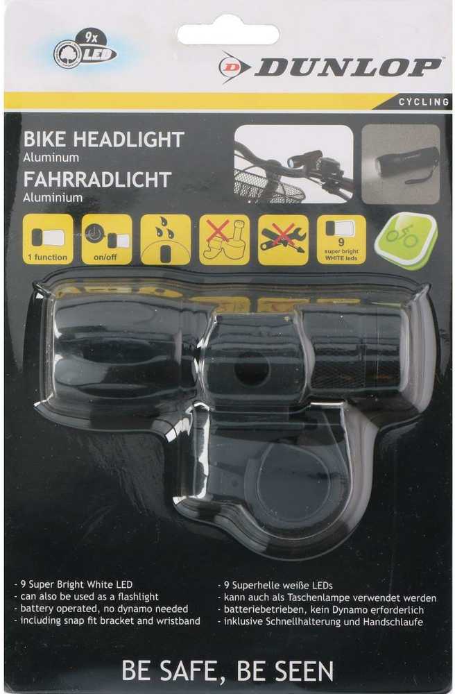DVIRAČIO PRIEKINIS LEMPAS 2in1 DUNLOP 9 LED
