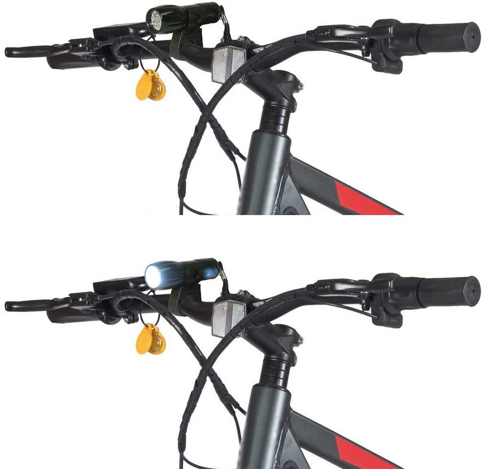 DVIRAČIO PRIEKINIS LEMPAS 2in1 DUNLOP 9 LED