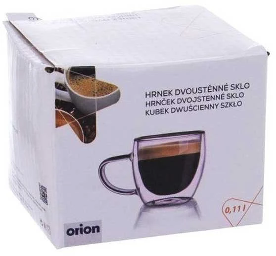 Dvisienis termo stiklas kavai. 0,1 l