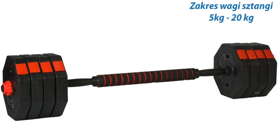 EB FIT reguliuojamo dydžio treniruočių hanteliai 2 x 15 kg su štangos funkcija