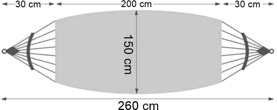 EDEN MARINE dryžuotas sodo hamakas