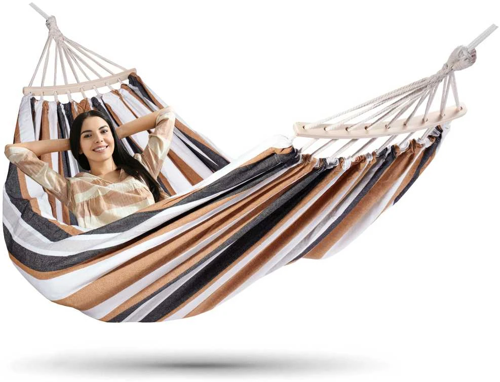 EDEN SAND dryžuotas sodo hamakas
