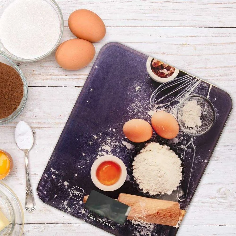 Virtuvinės svarstyklės Elektroninės plokščios stiklo virtuvės svarstyklės 10kg