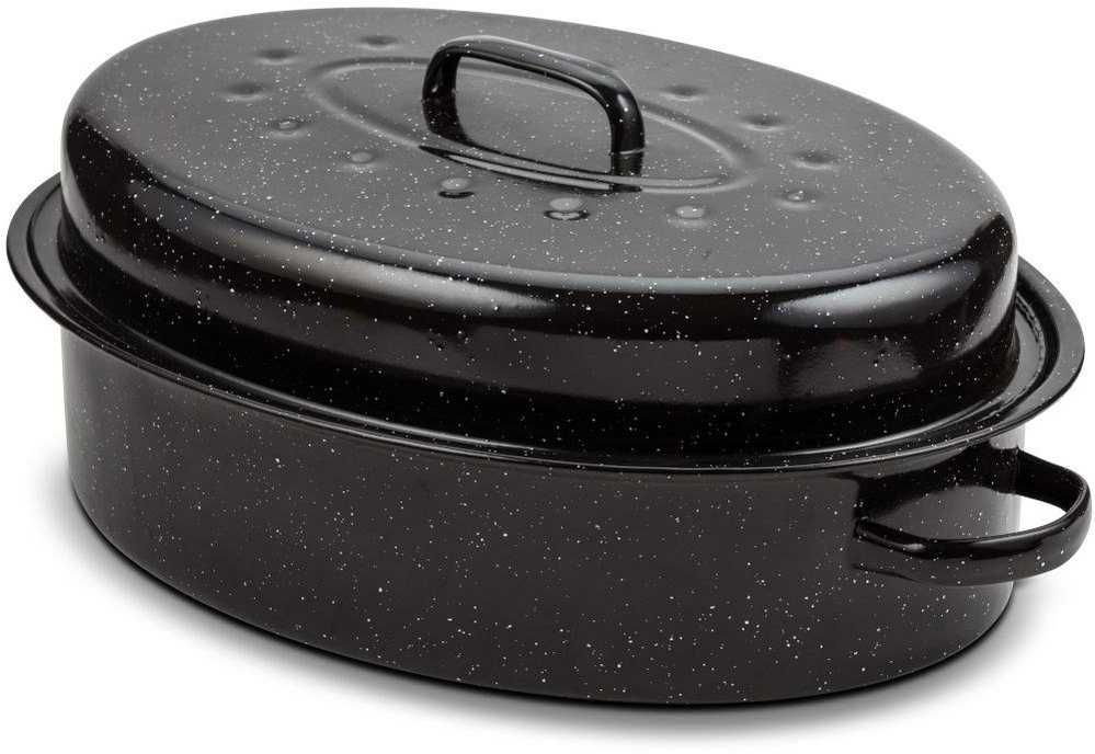Nava Kepimo indas emaliuota su dangčiu ovali 5 l, 40x27,5x14 cm