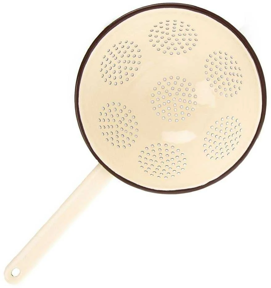Emaliuotas koštuvas, sietelis, 22 cm retro