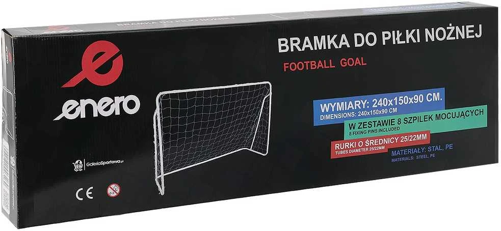 ENERO FUTBOLO VARTAS SU TINKLU 240X150X90CM FI 22MM IR 25MM