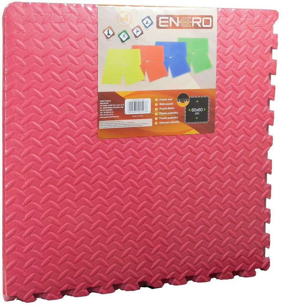 EVA FOAM Dėlionė MAT 60X60X1.2CM RINKINYS. 4Vnt Energo raudona