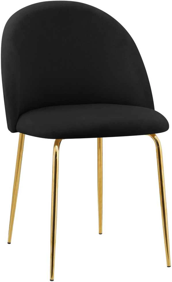 Fargo Gold Velvet juodo aksomo kėdė
