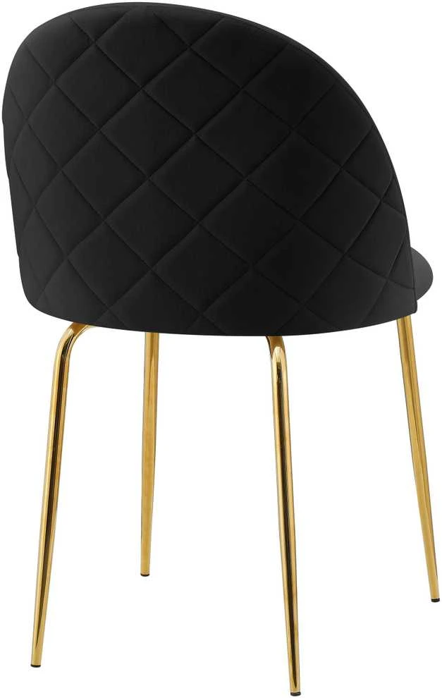 Fargo Gold Velvet juodo aksomo kėdė