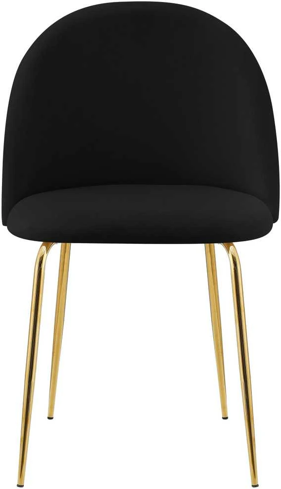Fargo Gold Velvet juodo aksomo kėdė