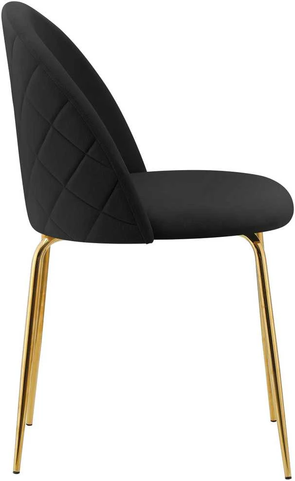 Fargo Gold Velvet juodo aksomo kėdė