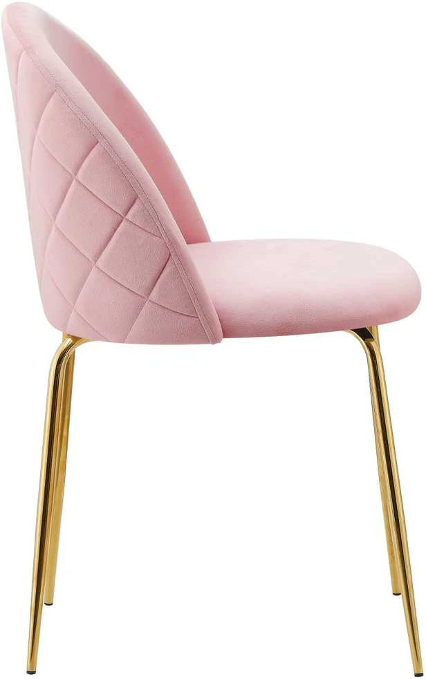 Fargo Gold Velvet rožinė aksominė kėdė