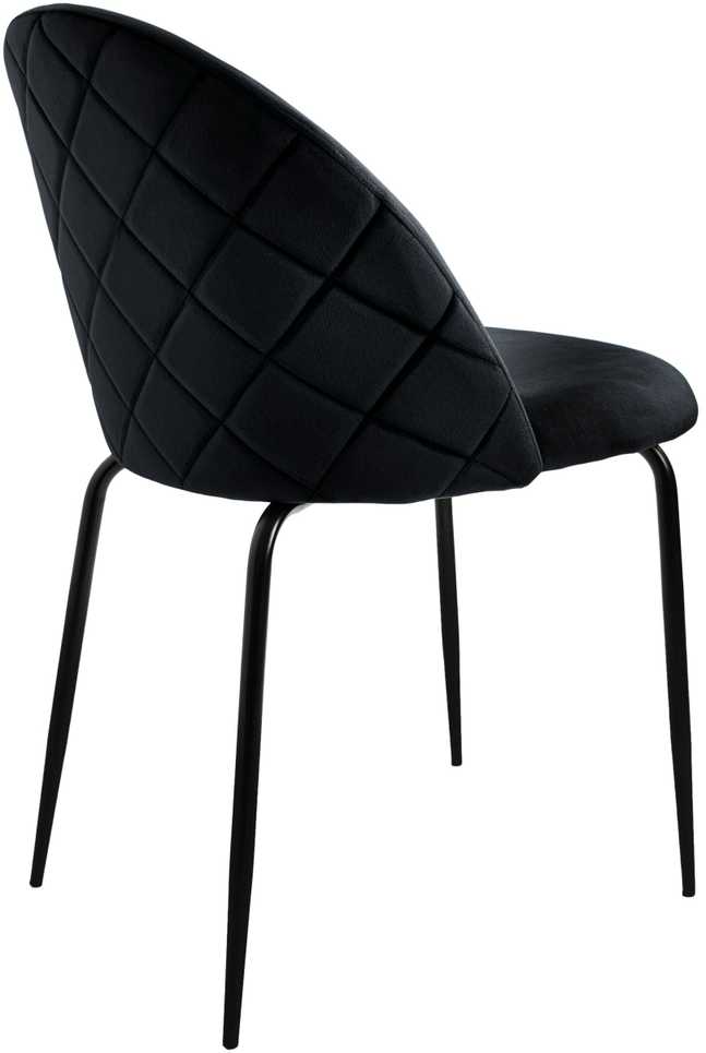 Fargo Velvet juodo aksomo kėdė