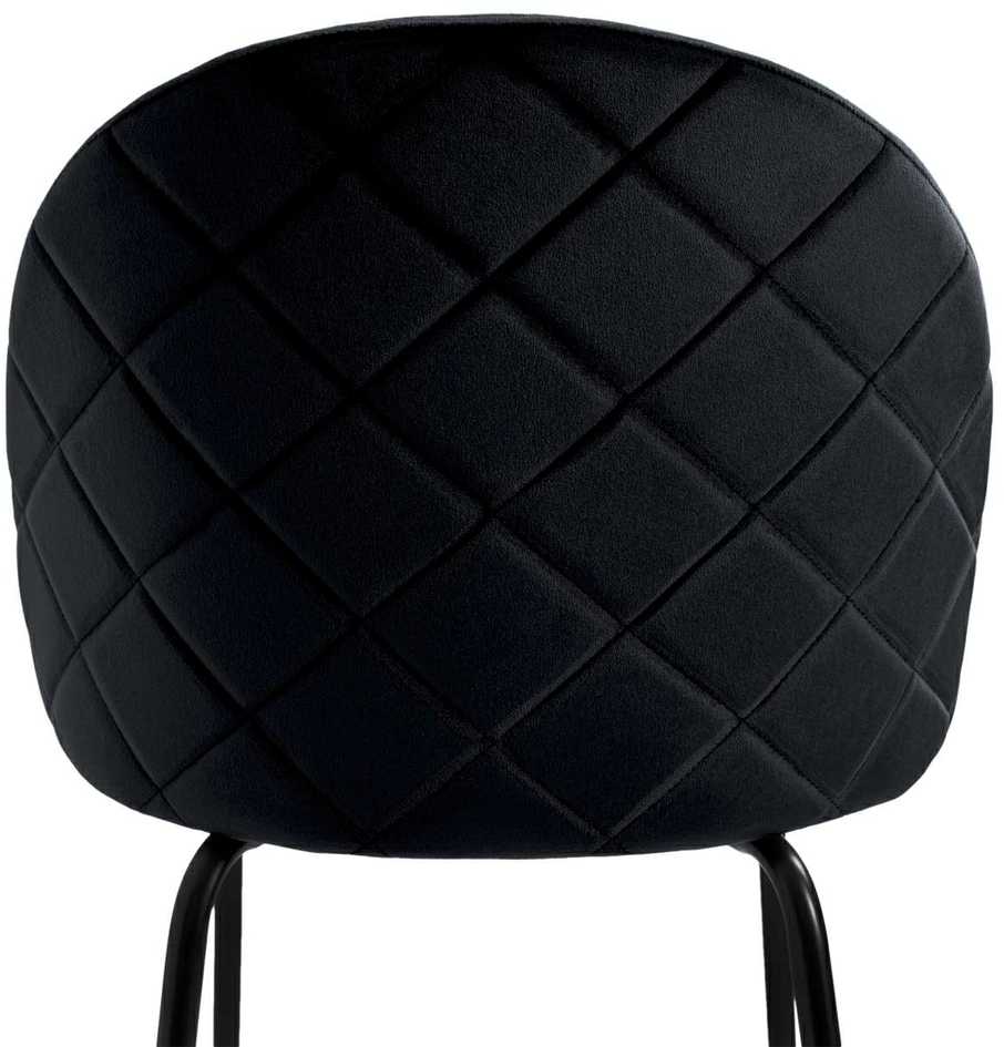Fargo Velvet juodo aksomo kėdė