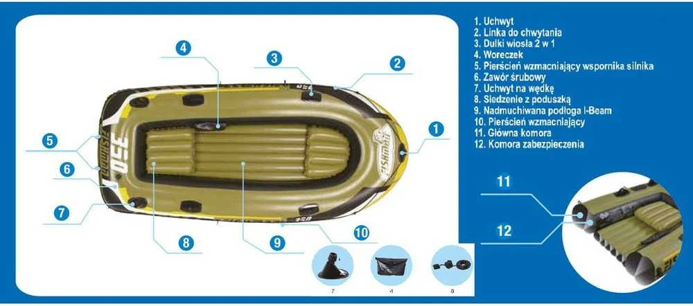 Fishman 350 žvejybos pontonų komplektas