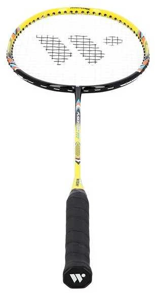 FUSIONTEC 777K BADMINTONO RAKETŲ RINKINYS LIME + Raudonas + SHOTS 3 Vnt.
