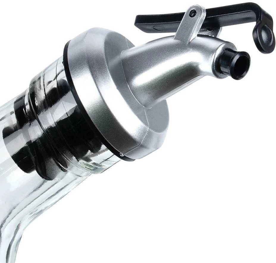 Stiklinis butelis alyvuogių aliejui ir actui su dozatoriumi 250 ml