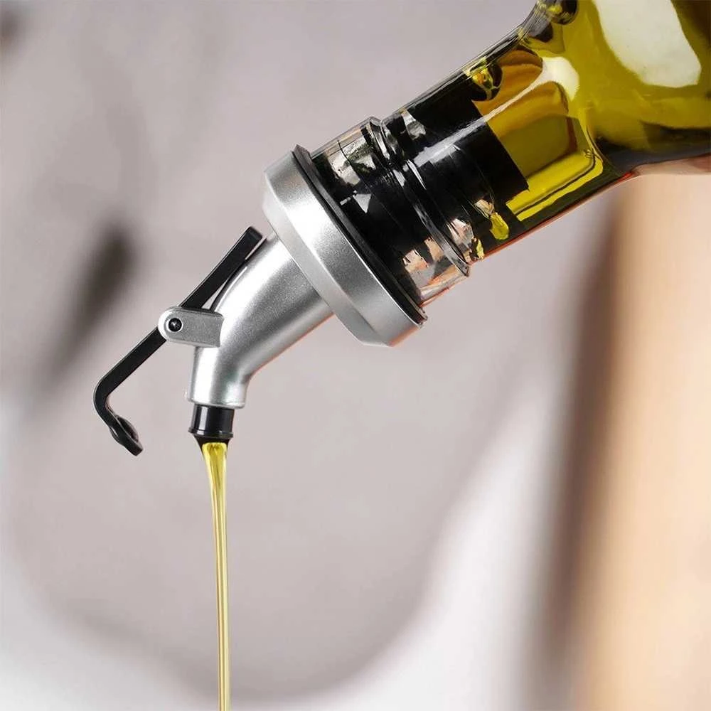 Stiklinis butelis alyvuogių aliejui ir actui su dozatoriumi 250 ml
