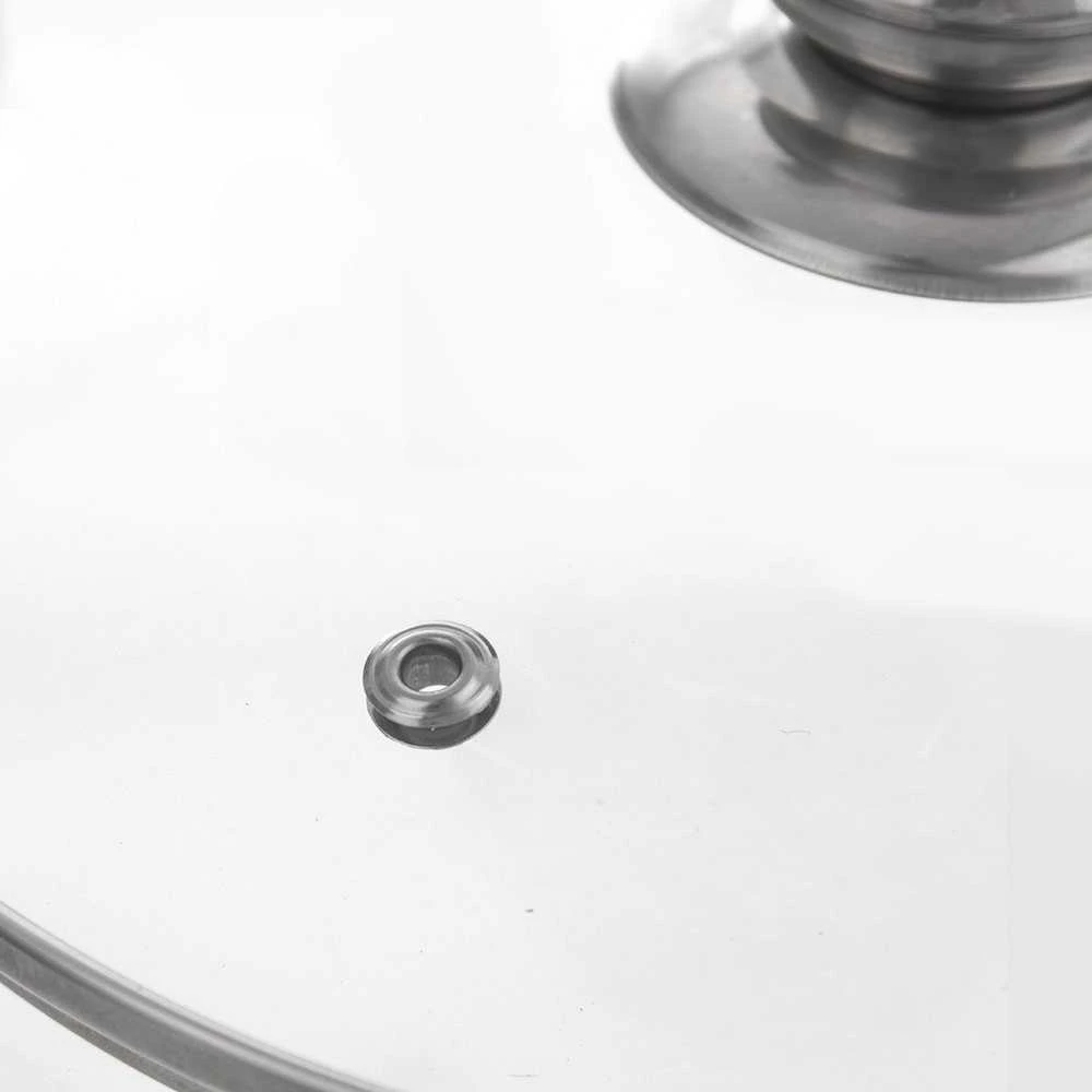 Glasdeckel Pfannen-Deckel Topfdeckel Universaldeckel su Edelstahlrand hitzebeständiges Stiklas 32 cm