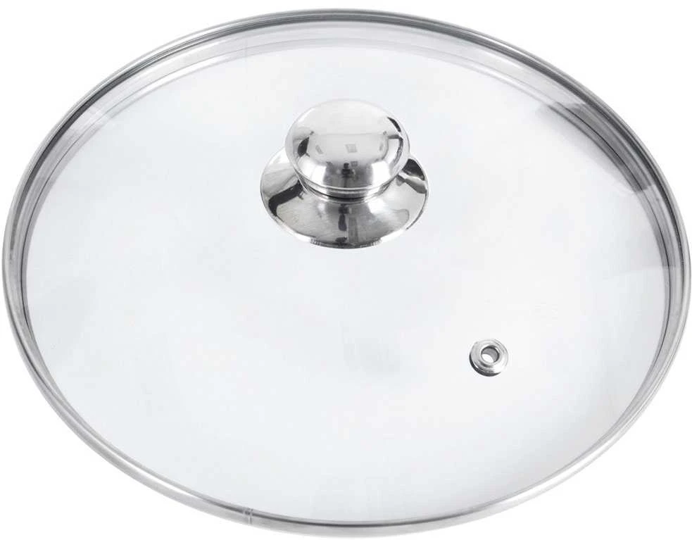 Glasdeckel Pfannen-Deckel Topfdeckel Universaldeckel su Edelstahlrand hitzebeständiges Stiklas 32 cm