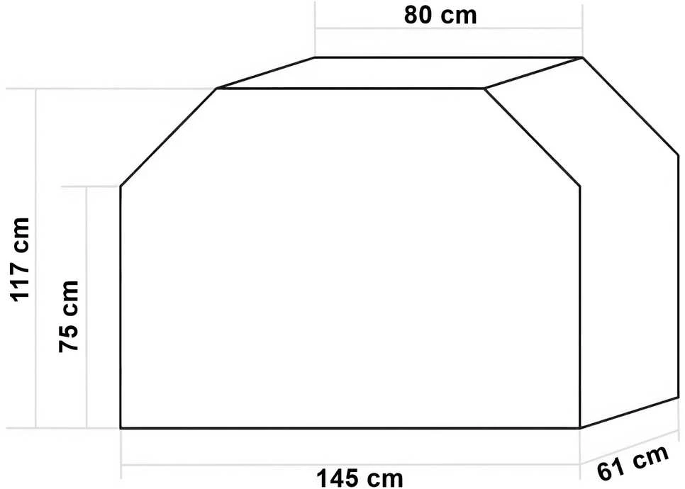 GODIN grilio dangtis L 145X117X61 cm