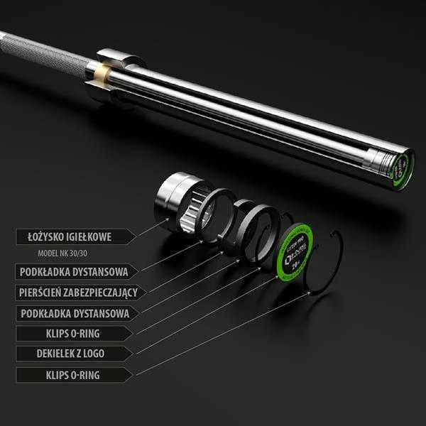 GOP220 PRO + ZG1000B fiksavimo gnybtai OLYMPIC TISIUS STRAIPSNIS 20KG 2200mm HMS