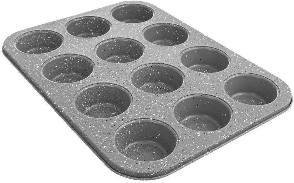 GRANDE granitinė bandelių kepimo forma bandelėms, 12 vnt, 35x26 cm