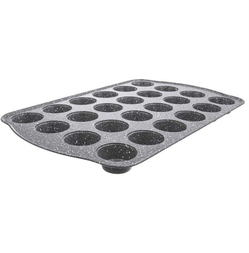 GRANDE granitinė bandelių kepimo forma bandelėms, 24 vnt, 42x26 cm